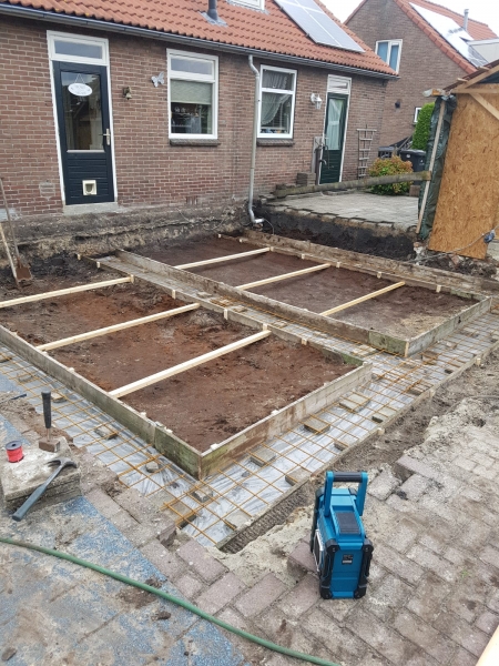 fundatie aanbouw